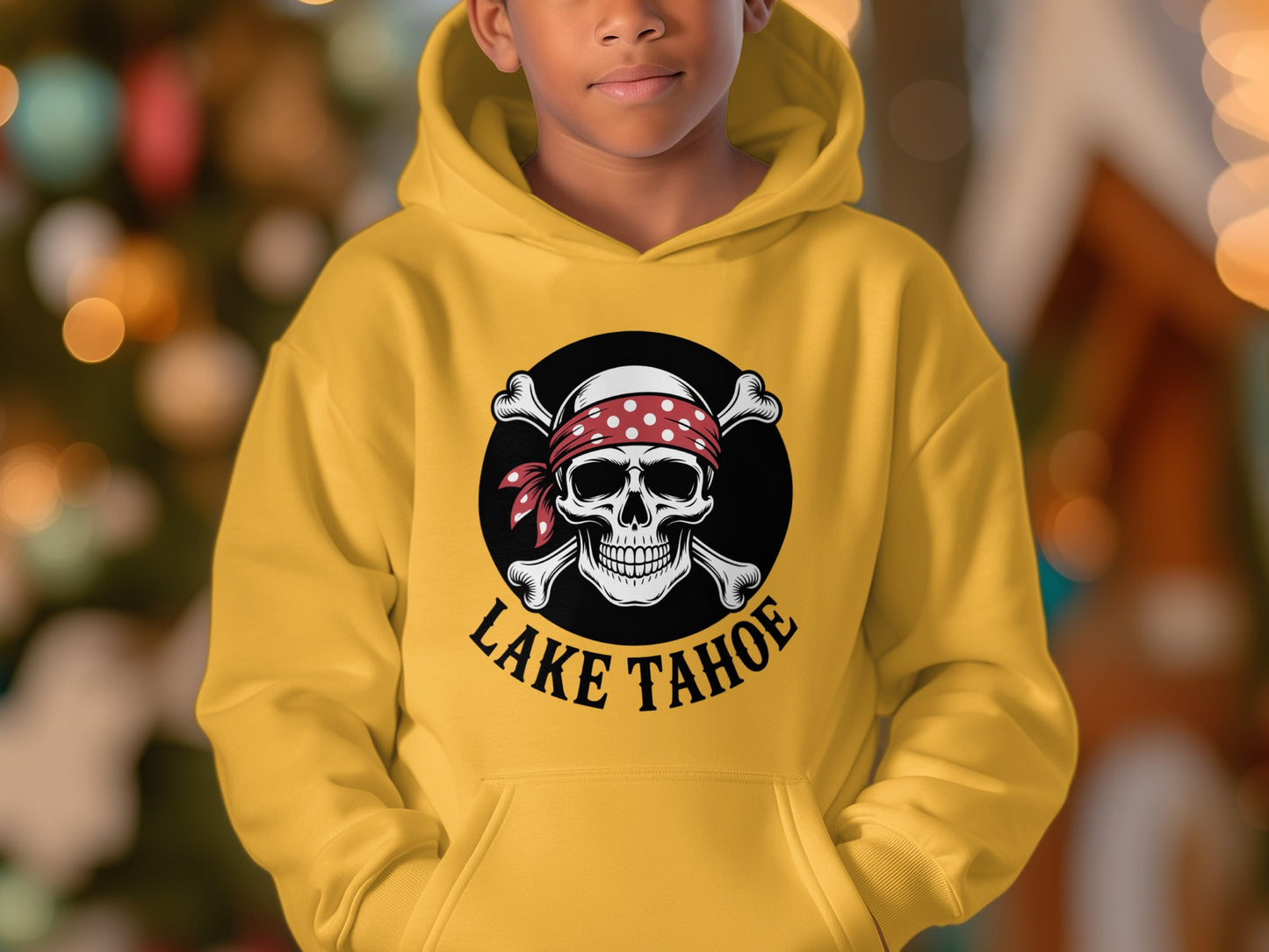 Lake Tahoe Skull Youth Hooded Sweatshirt product type