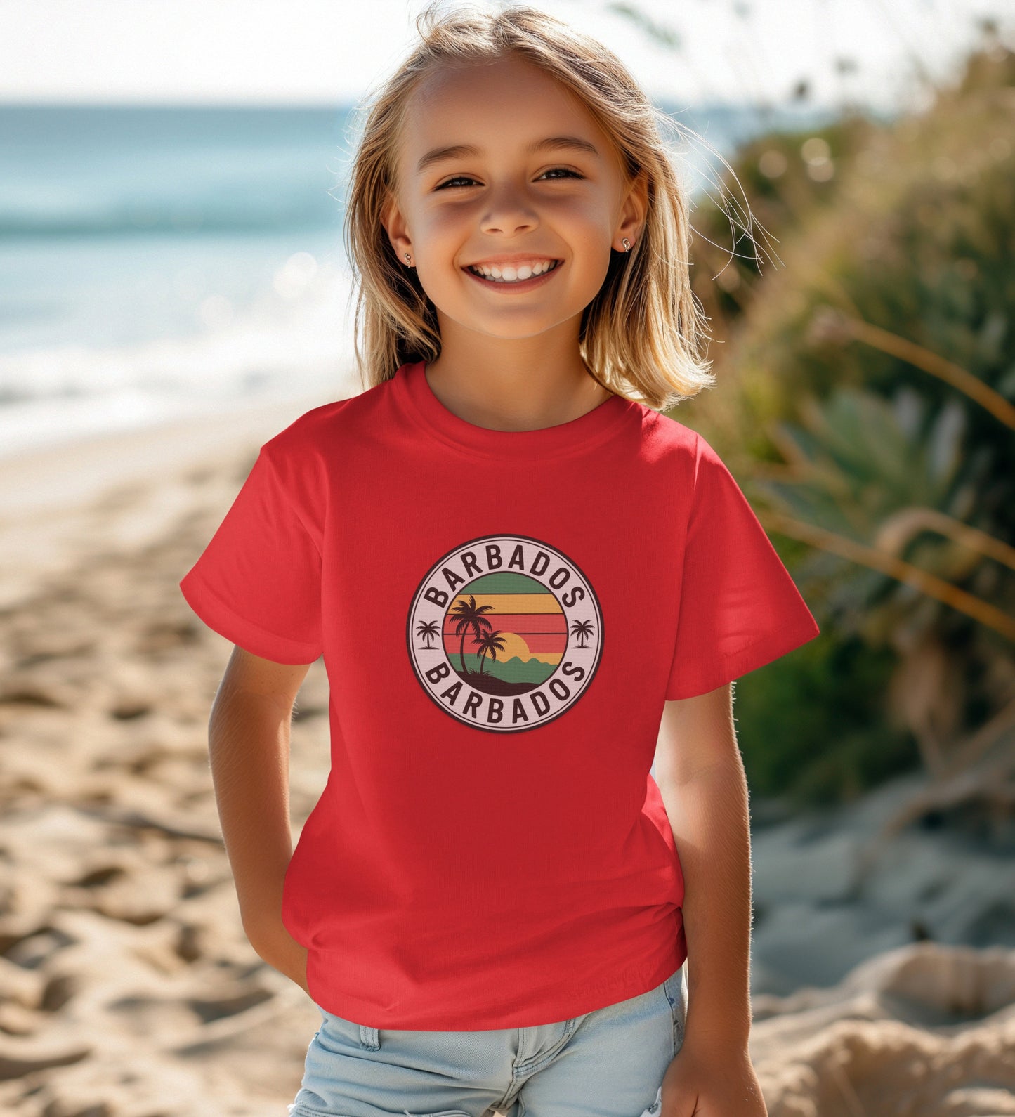 Barbados Beach Graphic Kids T-Shirt Casual Summer product