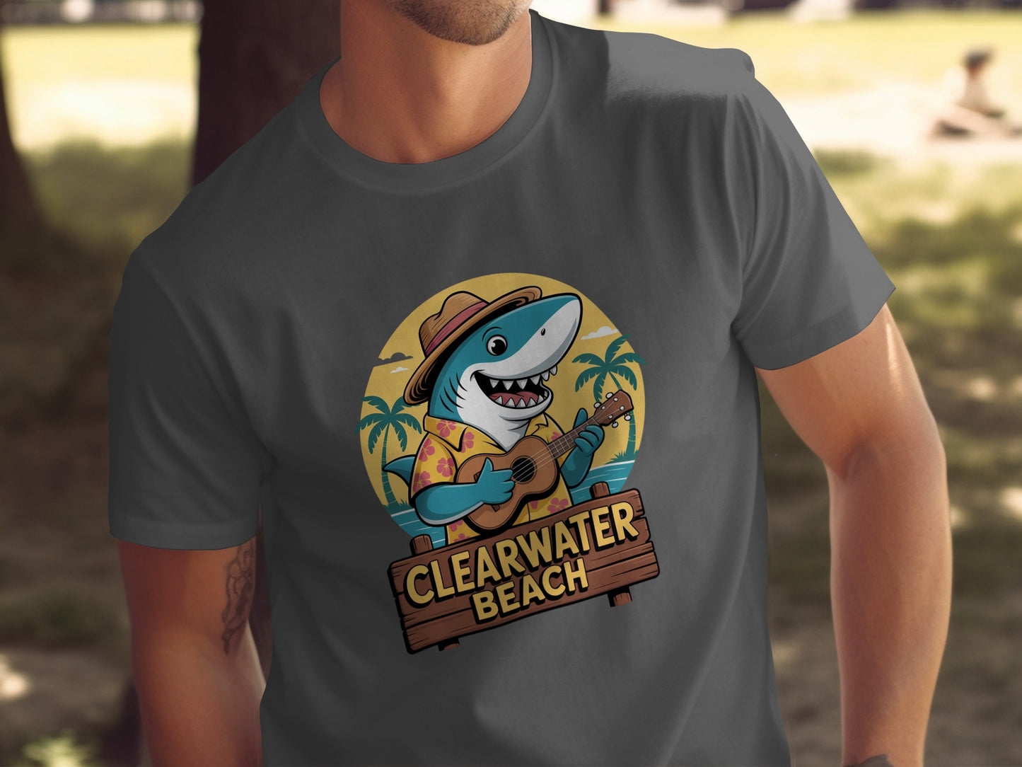 Clearwater Beach Guitar Playing Shark T-shirt product