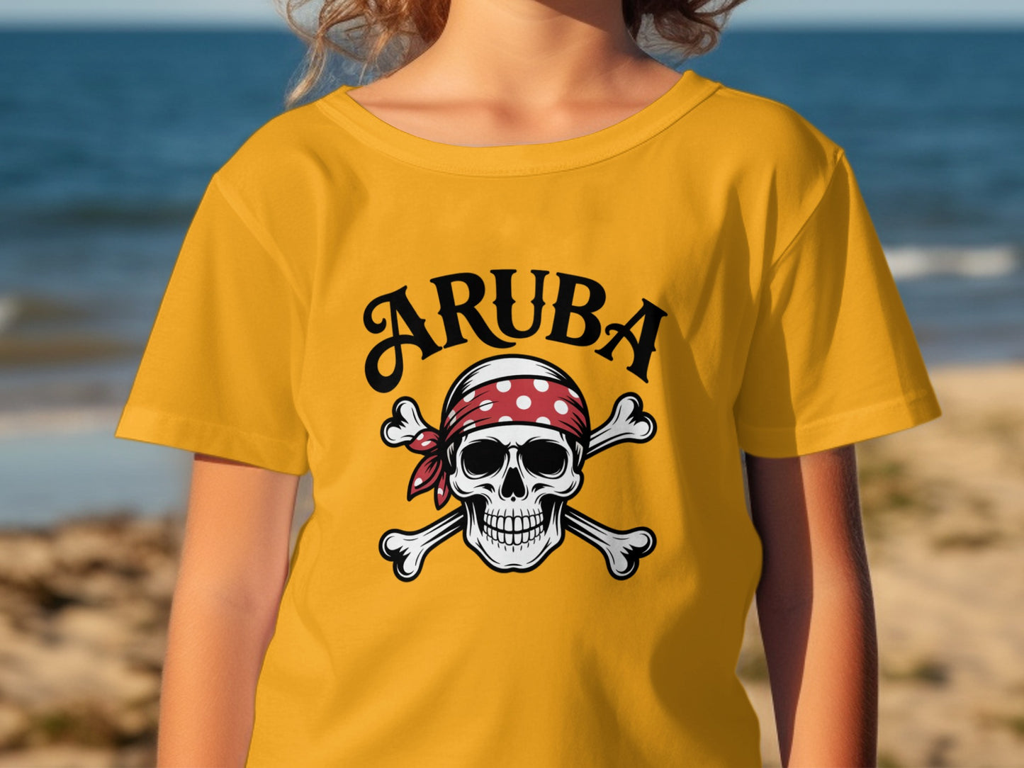 Aruba Skull and Crossbones Pirate T-shirt product type