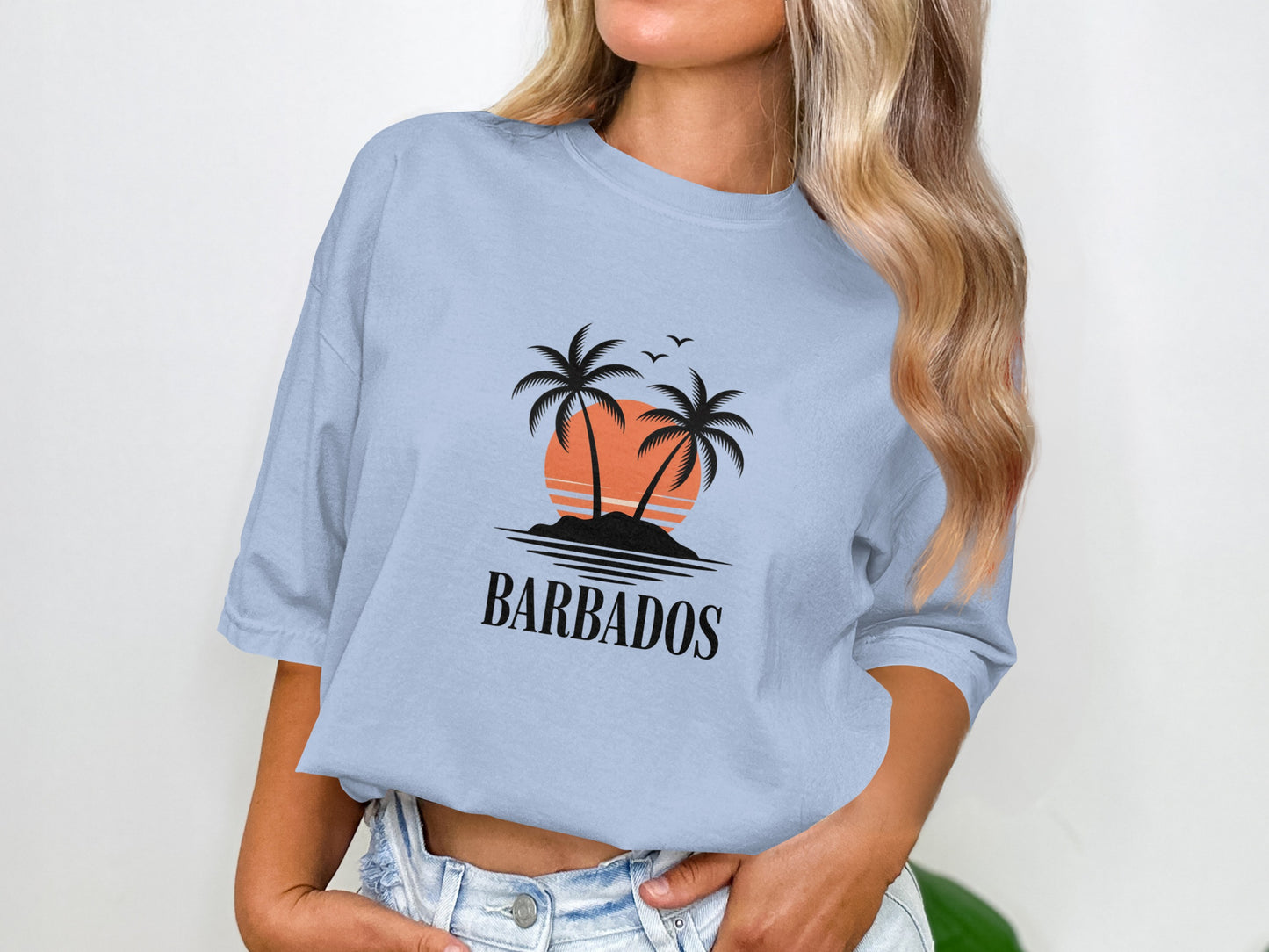 Barbados Palm Trees Sunset Graphic T-shirt product type