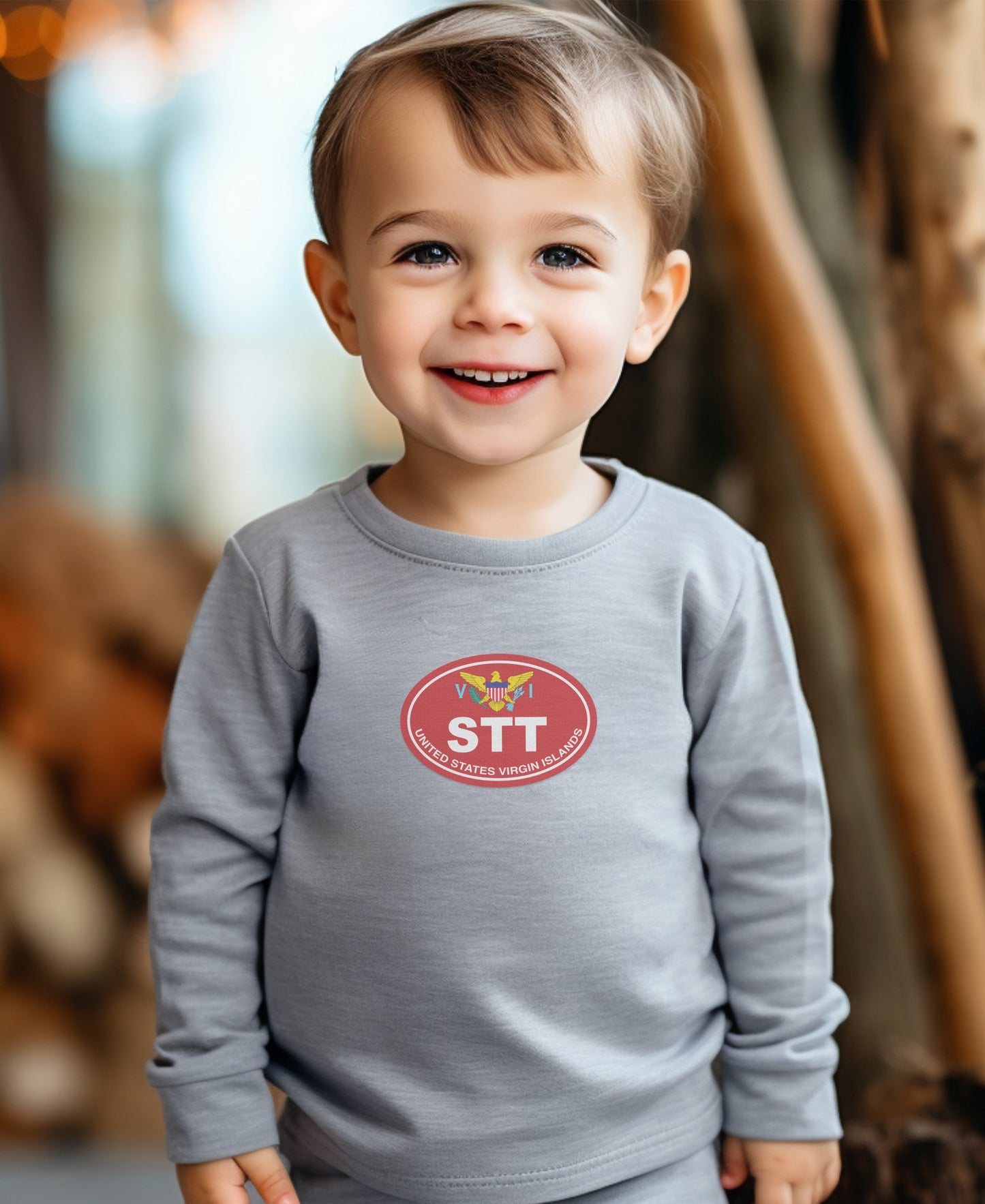 St Thomas exploring pirate history at Blackbeard's Castle Toddler Long Sleeve T-Shirt