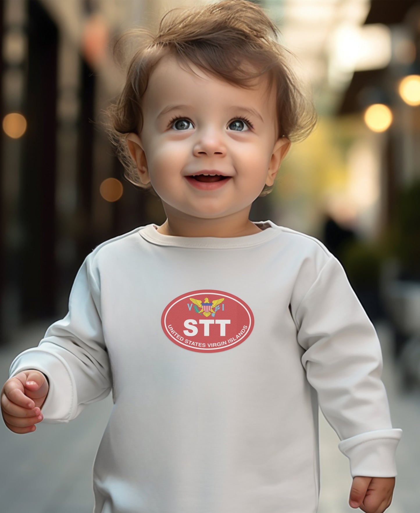 St Thomas exploring pirate history at Blackbeard's Castle Toddler Long Sleeve T-Shirt
