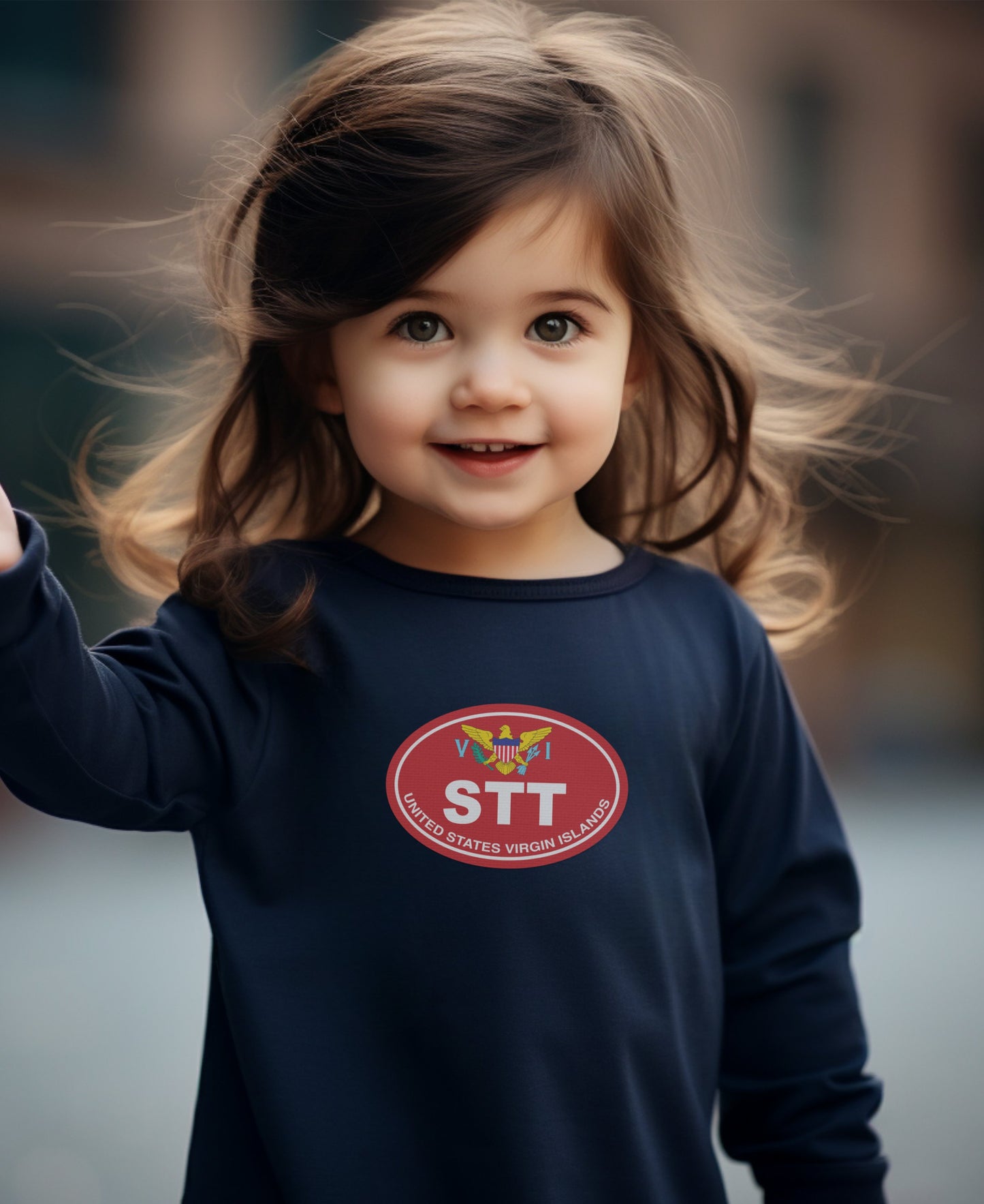 St Thomas exploring pirate history at Blackbeard's Castle Toddler Long Sleeve T-Shirt