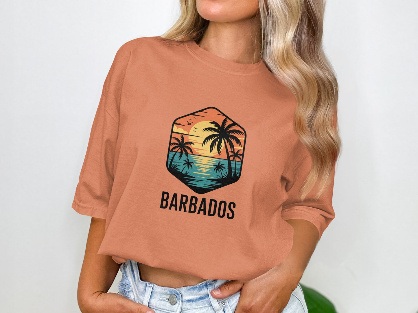 Barbados Beach Sunset Graphic T-shirt product type