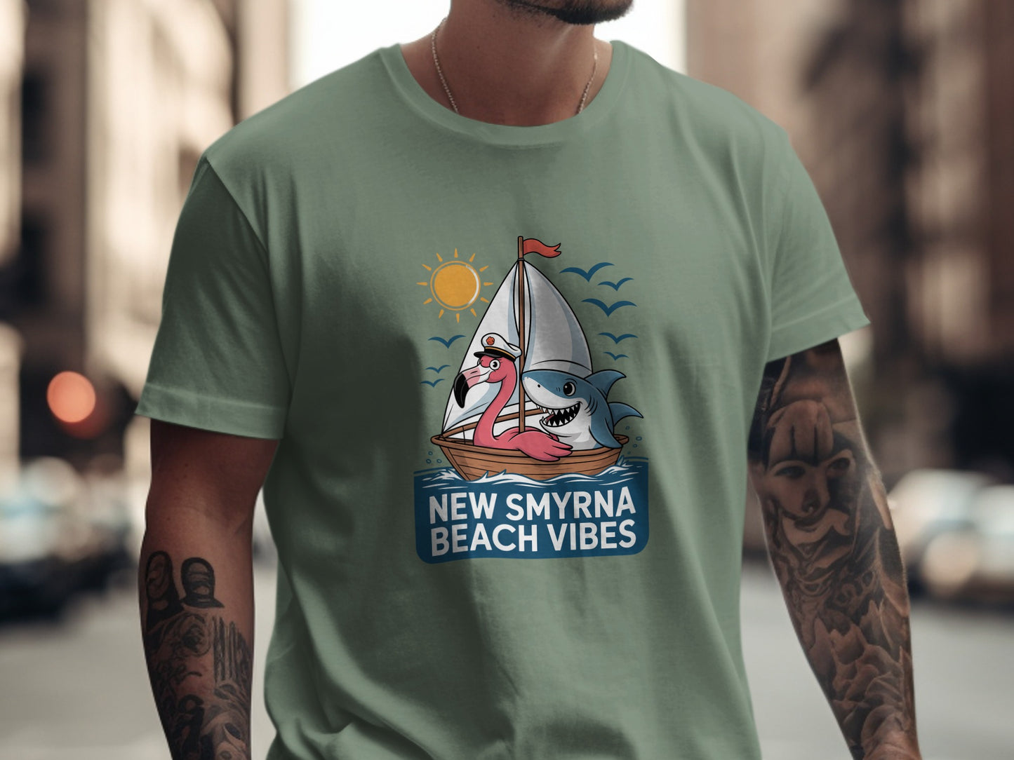 New Smyrna Beach Vibes Graphic Tee Shirt product