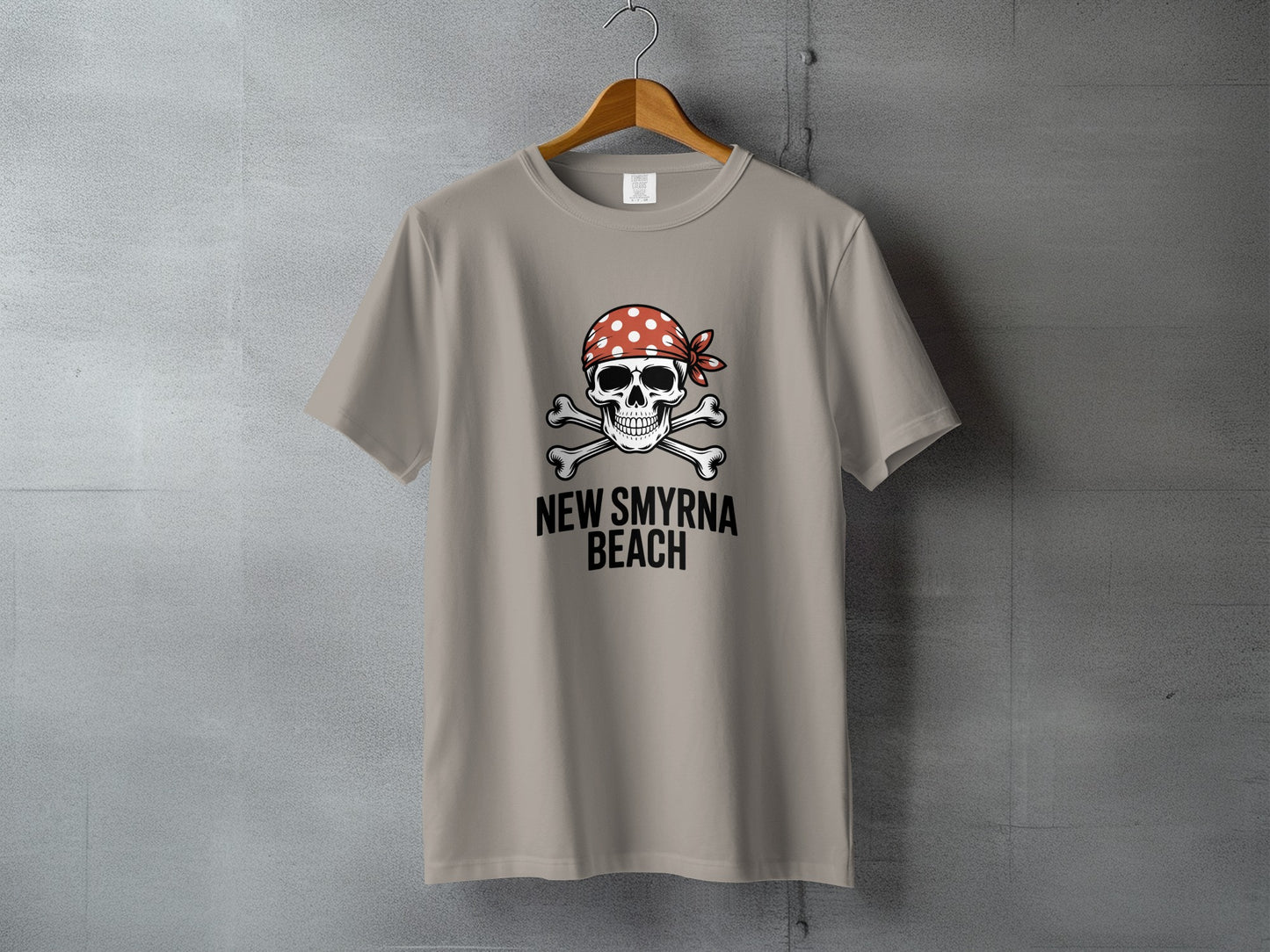New Smyrna Beach Skull and Crossbones T-shirt product type