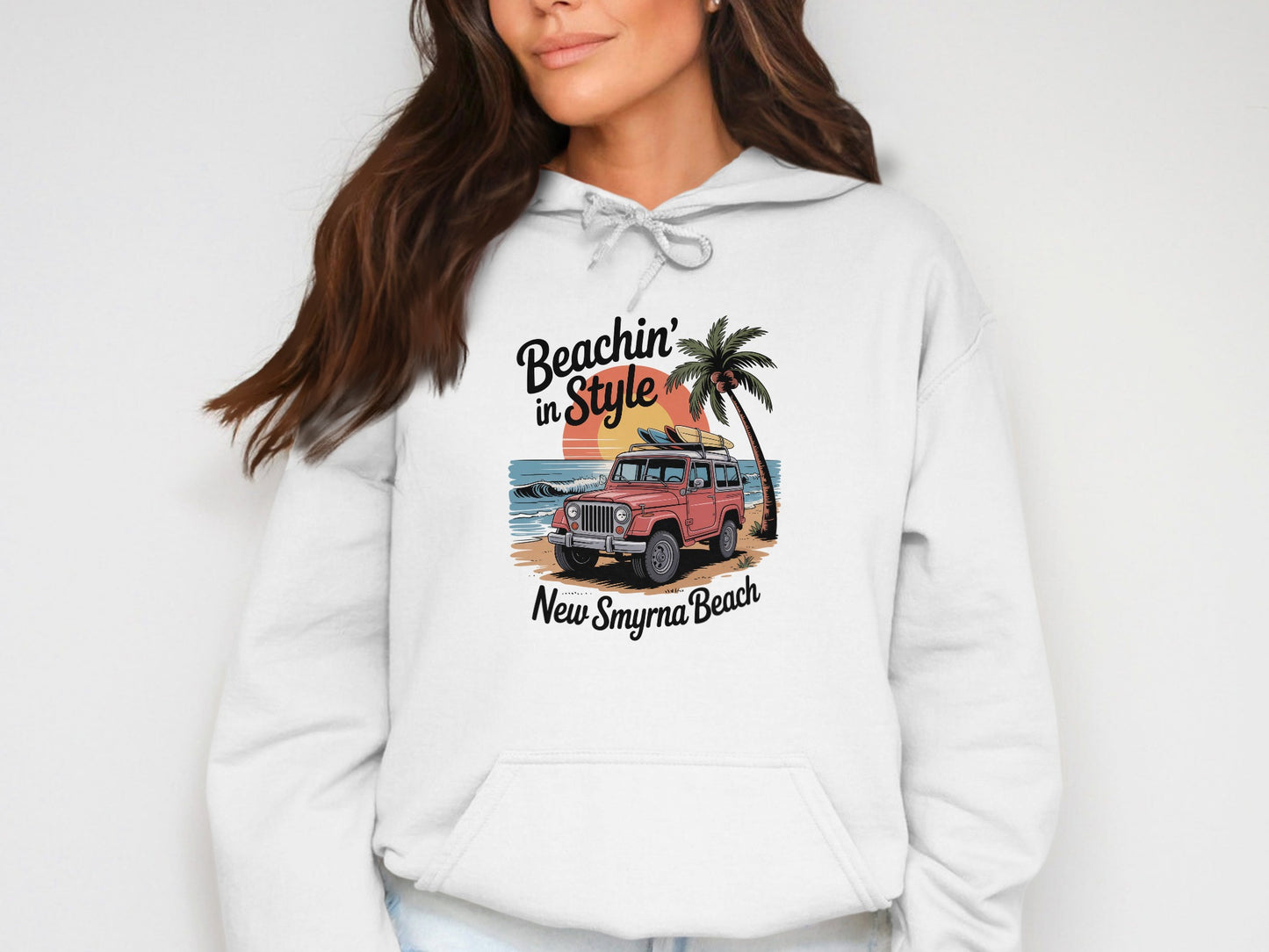 Beachin' in Style New Smyrna Beach Hoodie product type