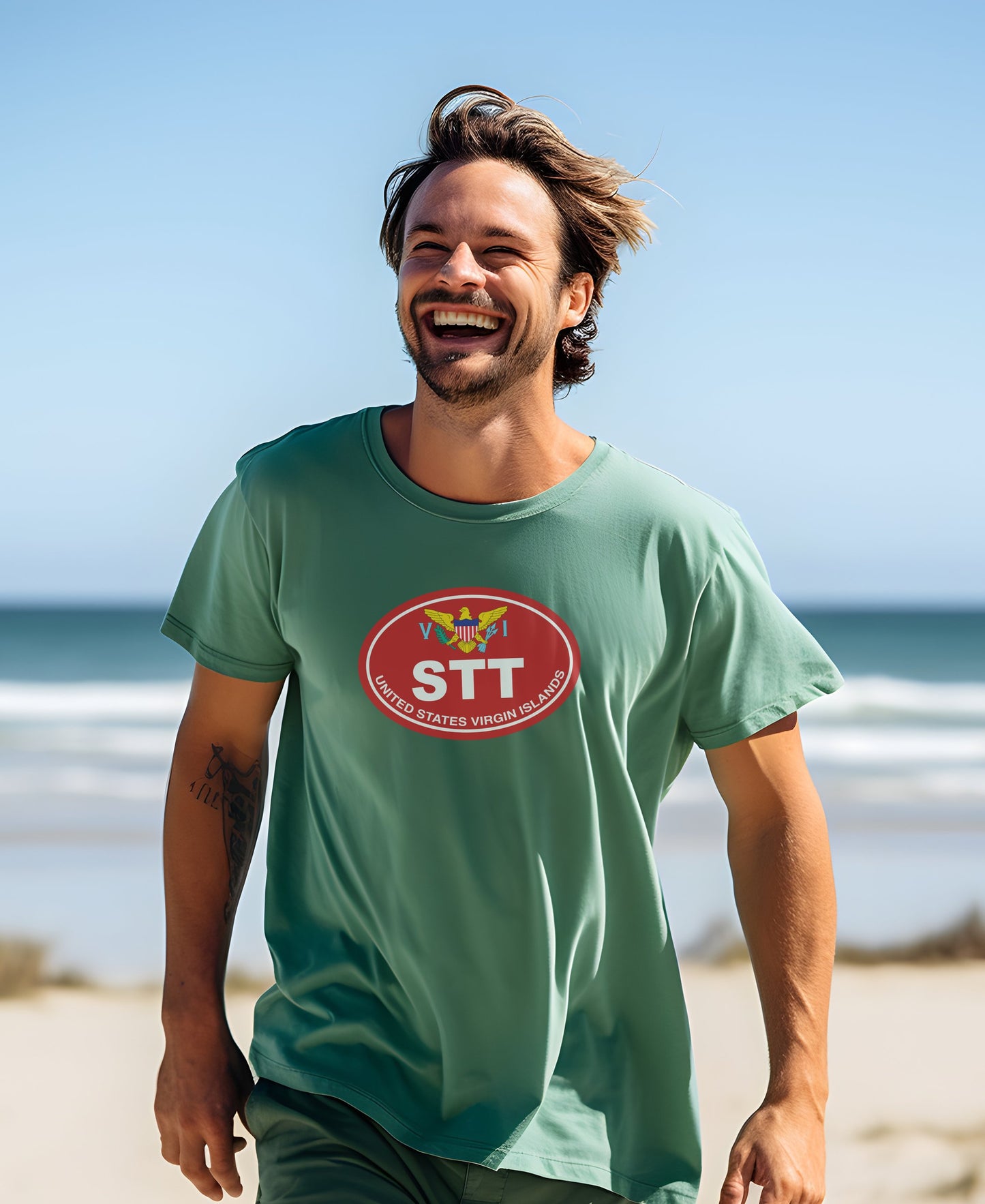 Vibrant US Virgin Islands Logo Design T-Shirt product type
