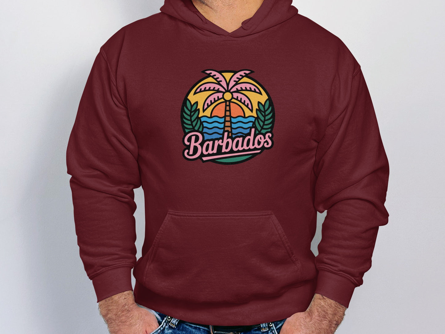 Barbados Palm Tree Graphic Hoodie Product
