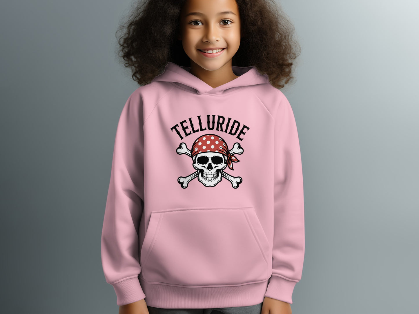 Telluride Skull and Crossbones Hooded Sweatshirt product type