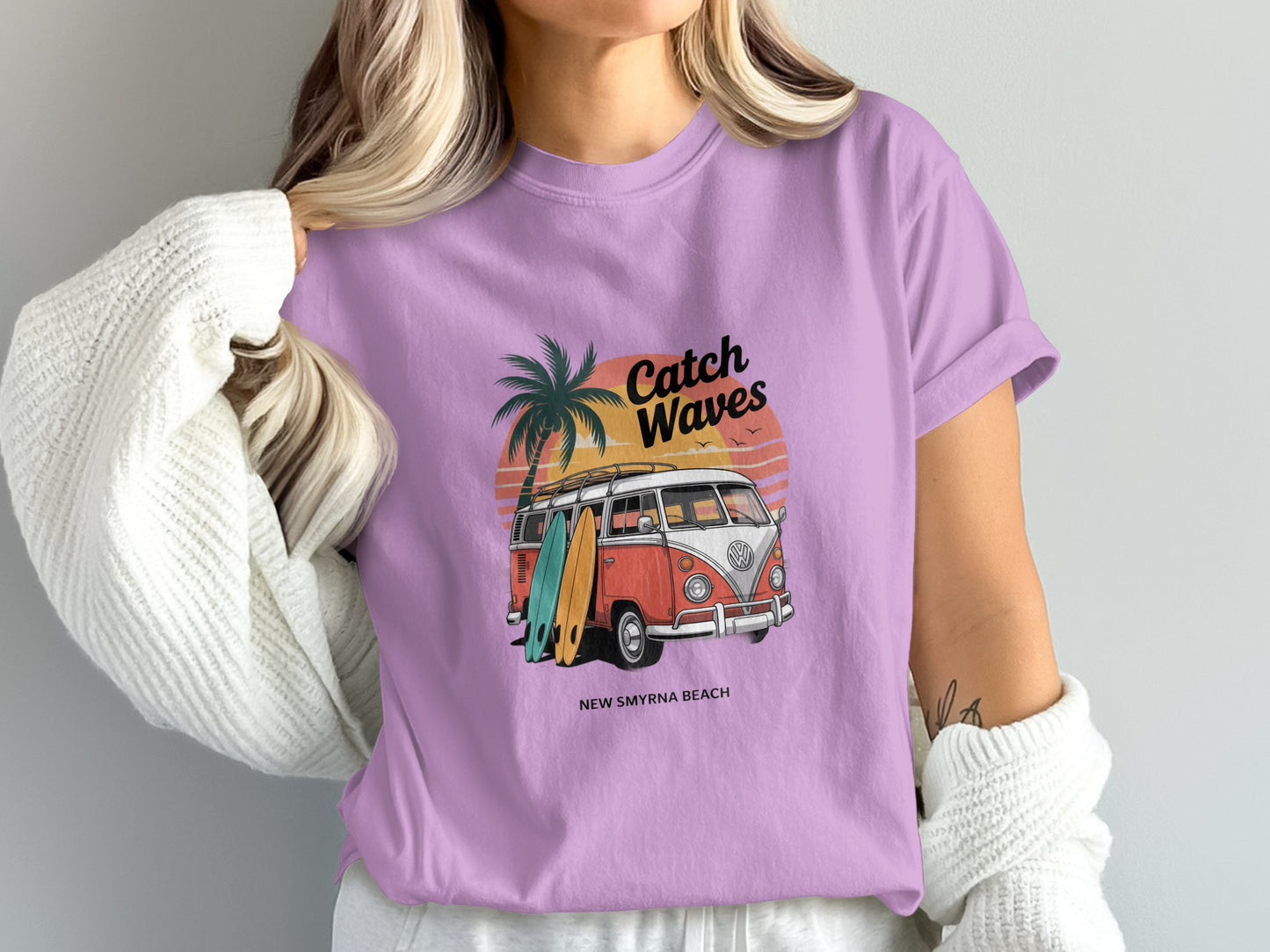 Catch Waves New Smyrna Beach Graphic T-Shirt product type