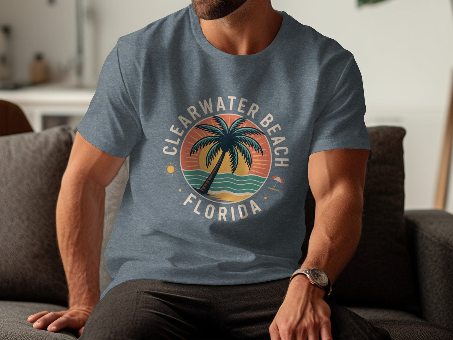 Clearwater Beach Florida Sun and Palm Trees T-shirt product