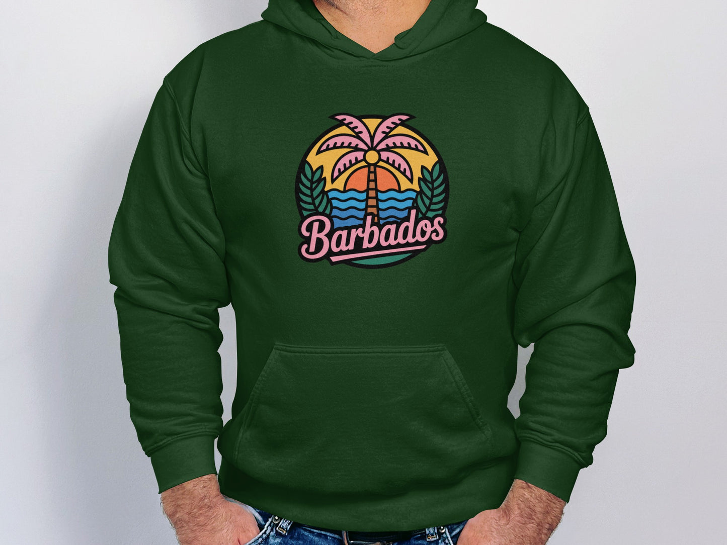 Barbados Palm Tree Graphic Hoodie product type