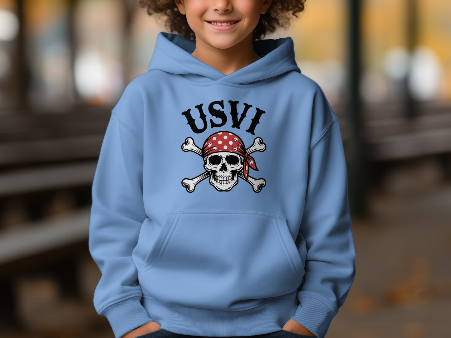 USVI Skull and Crossbones Pirate Hoodie product