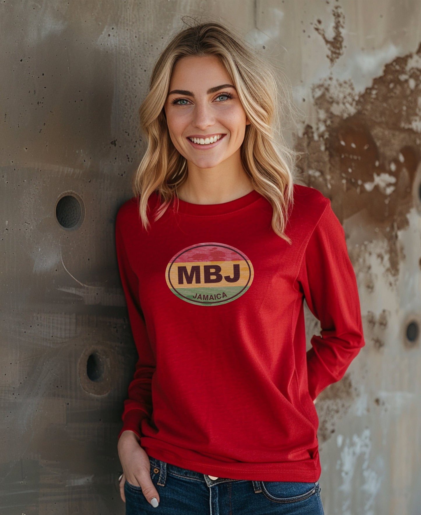 Stylish MBJ Jamaica Graphic Long Sleeve Shirt product type