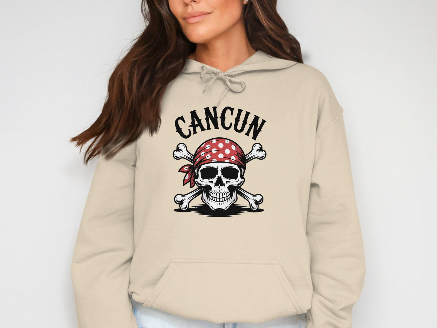 Cancun Pirate Skull Graphic Hoodie product type