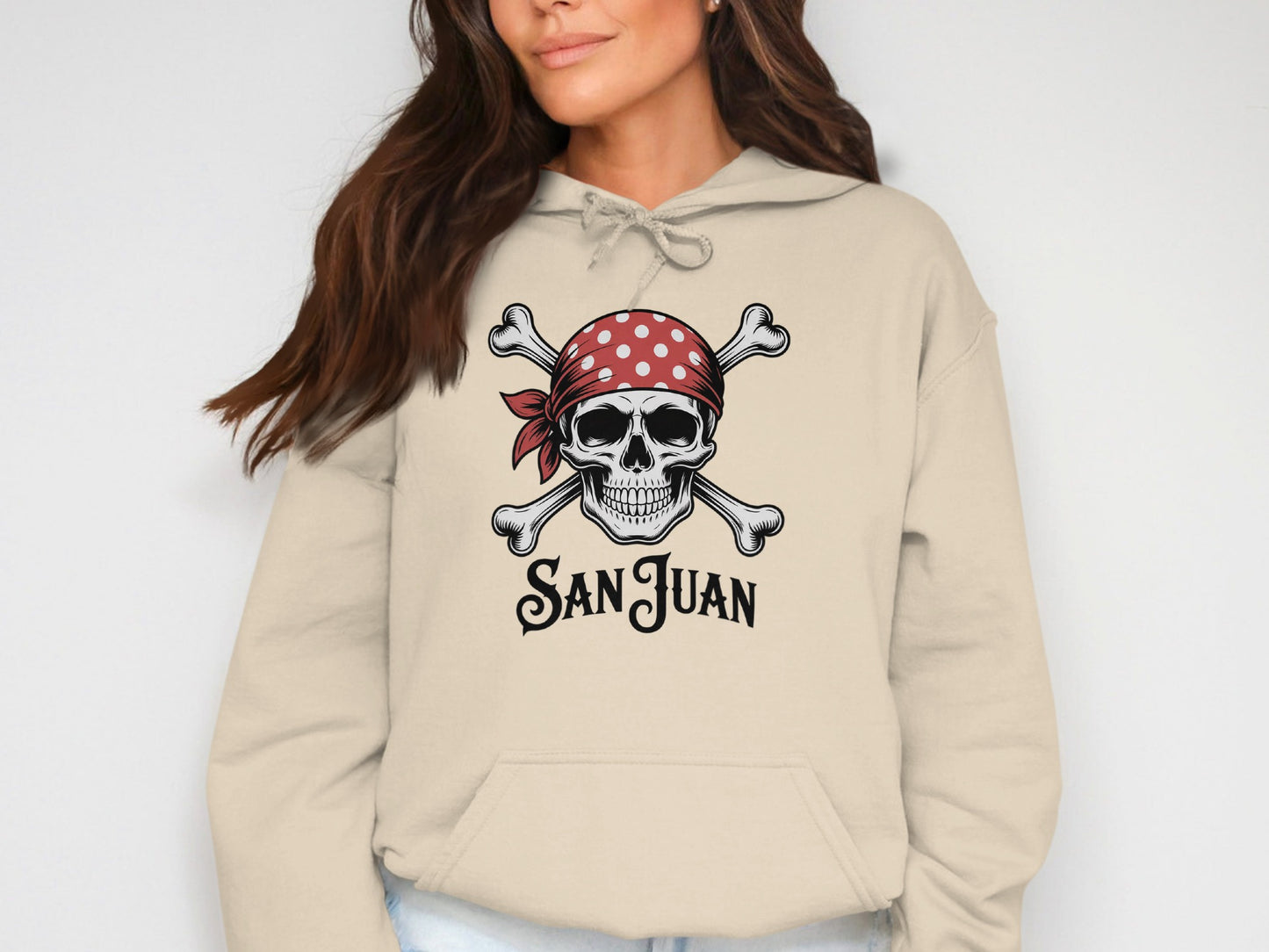 San Juan Pirate Skull Graphic Hoodie product