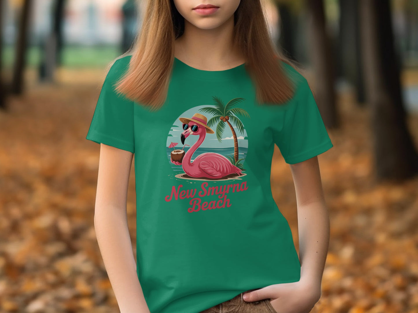 New Smyrna Beach Flamingo Graphic T-Shirt product type