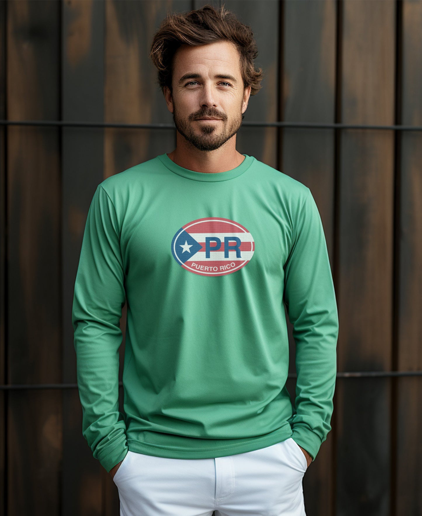 Puerto Rico San Sebastian Street Festival and Coastal Views Mens Long Sleeve T Shirt