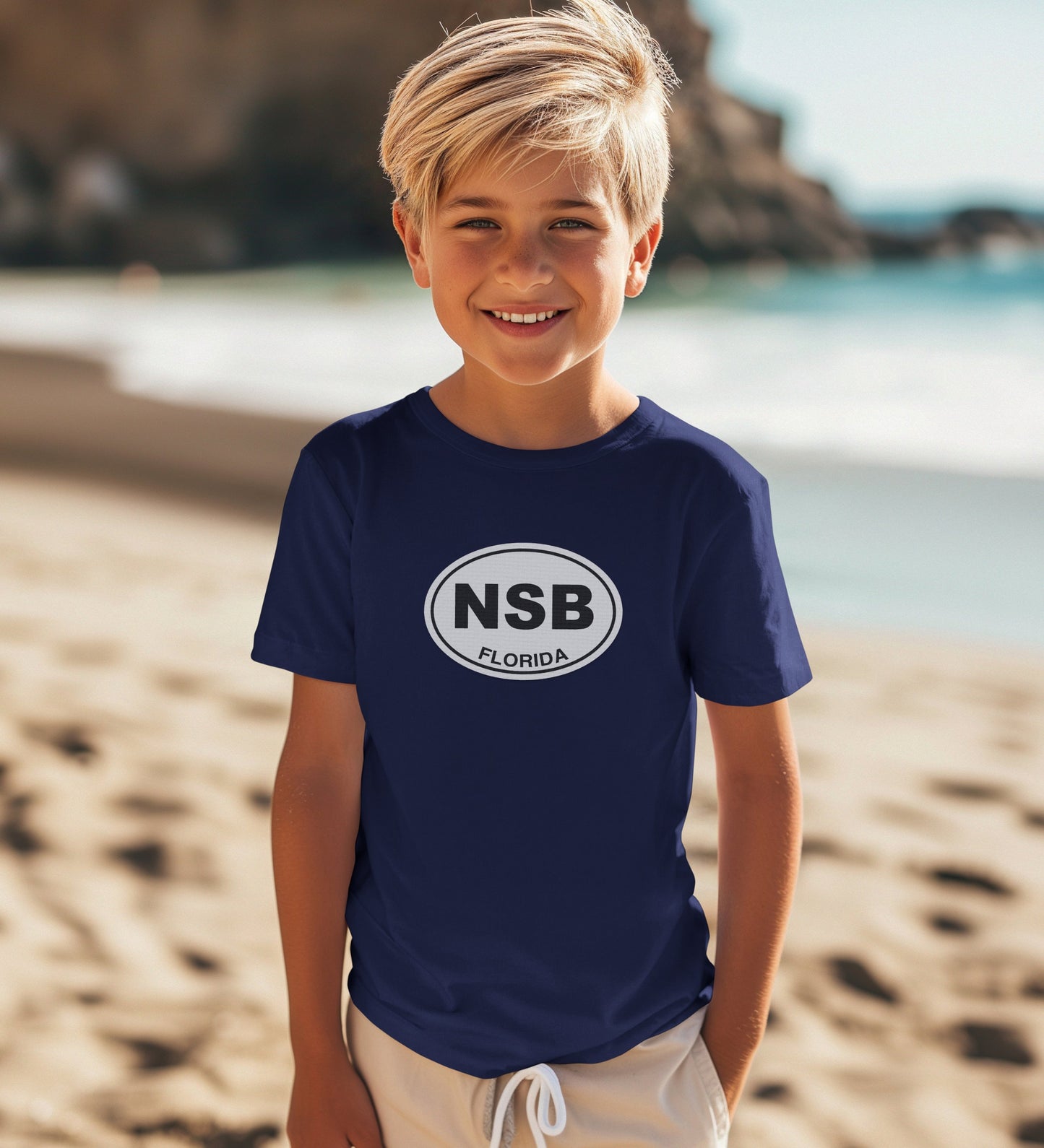 NSB Florida design on navy blue kids t-shirt product