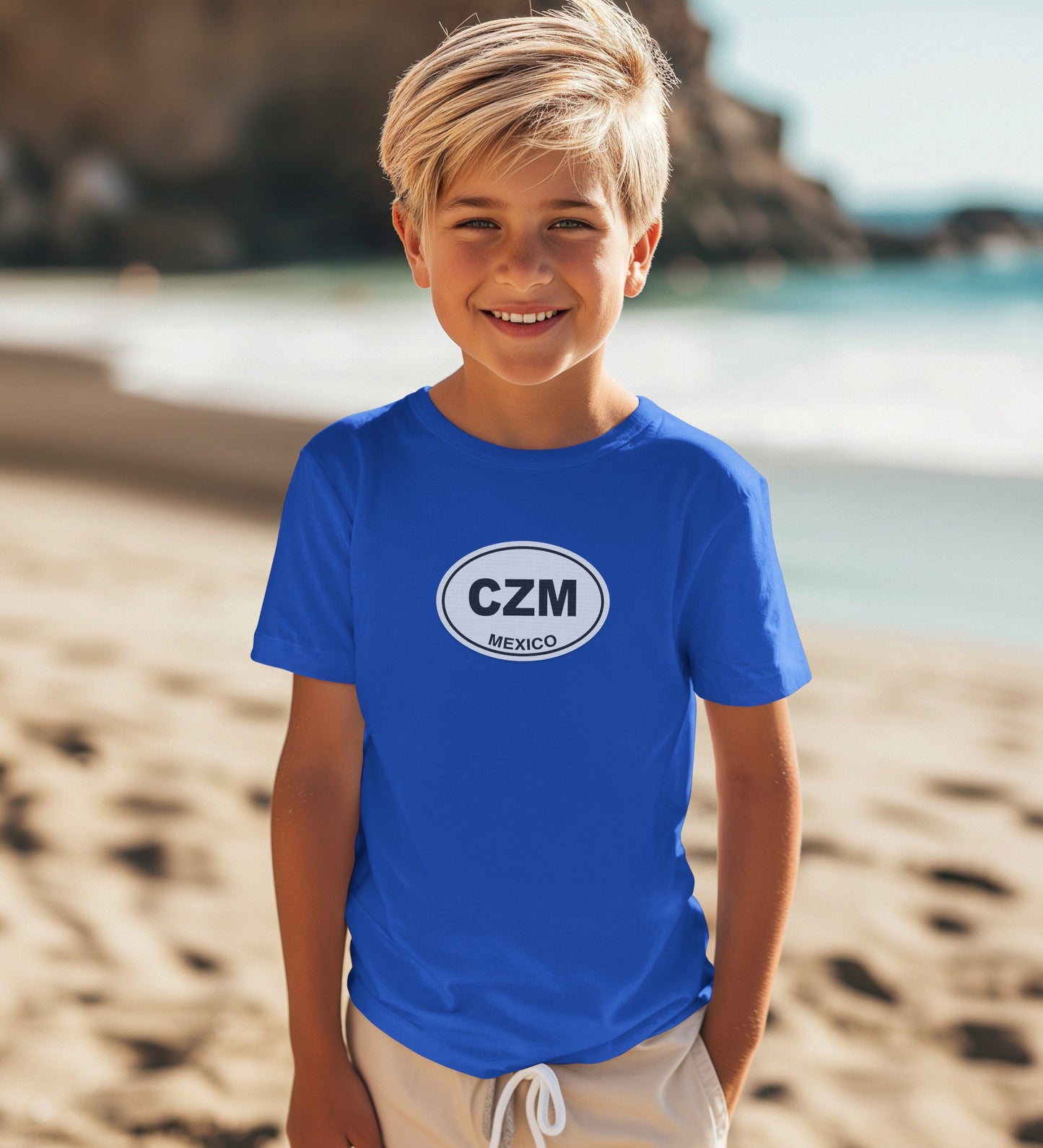 Stylish Blue CZM Mexico T-Shirt for Kids Casual wear product type
