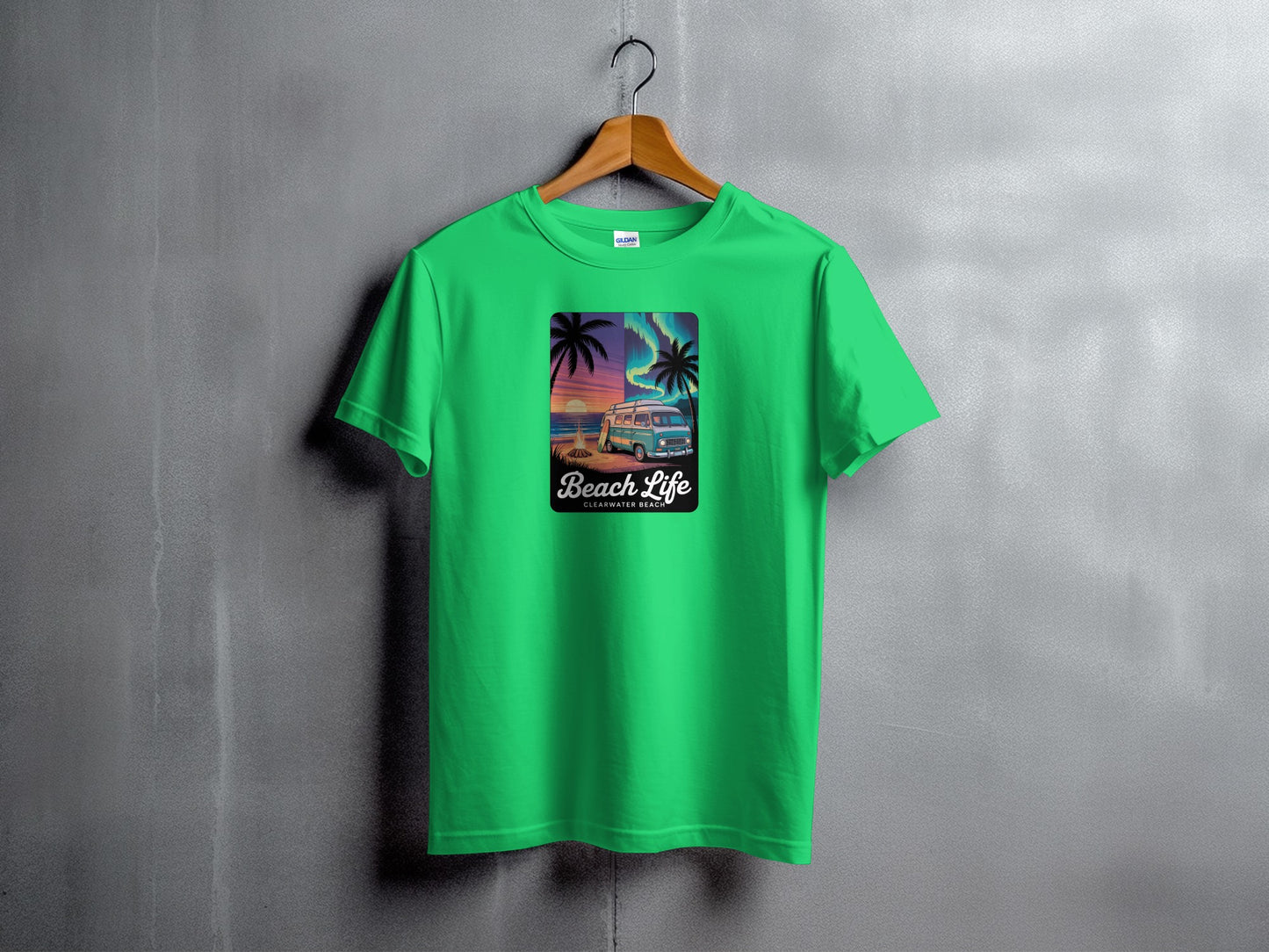 Beach Life Vintage Car and Palm Trees T-shirt product type