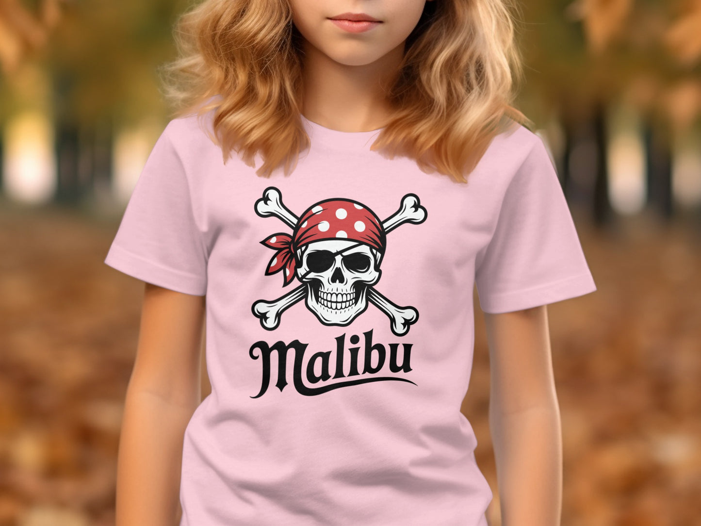 Malibu Pirate Skull and Crossbones Graphic T-Shirt product type