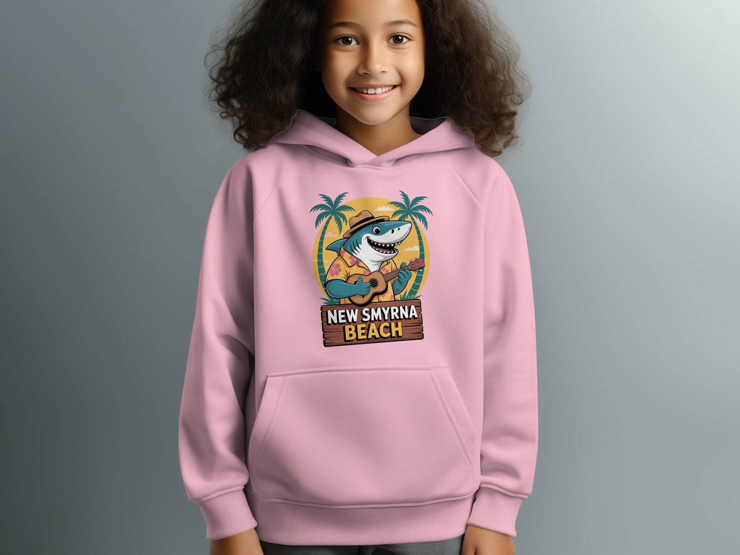 New Smyrna Beach Hoodie with Shark Design product type