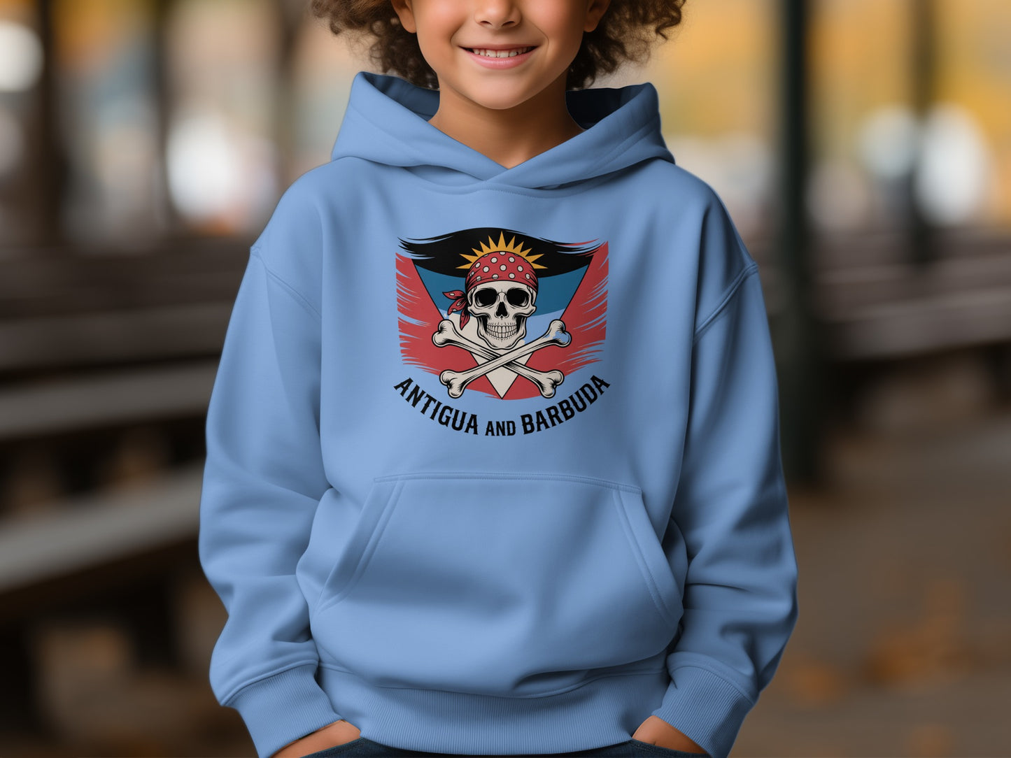 Antigua and Barbuda Skull Graphic Hoodie product