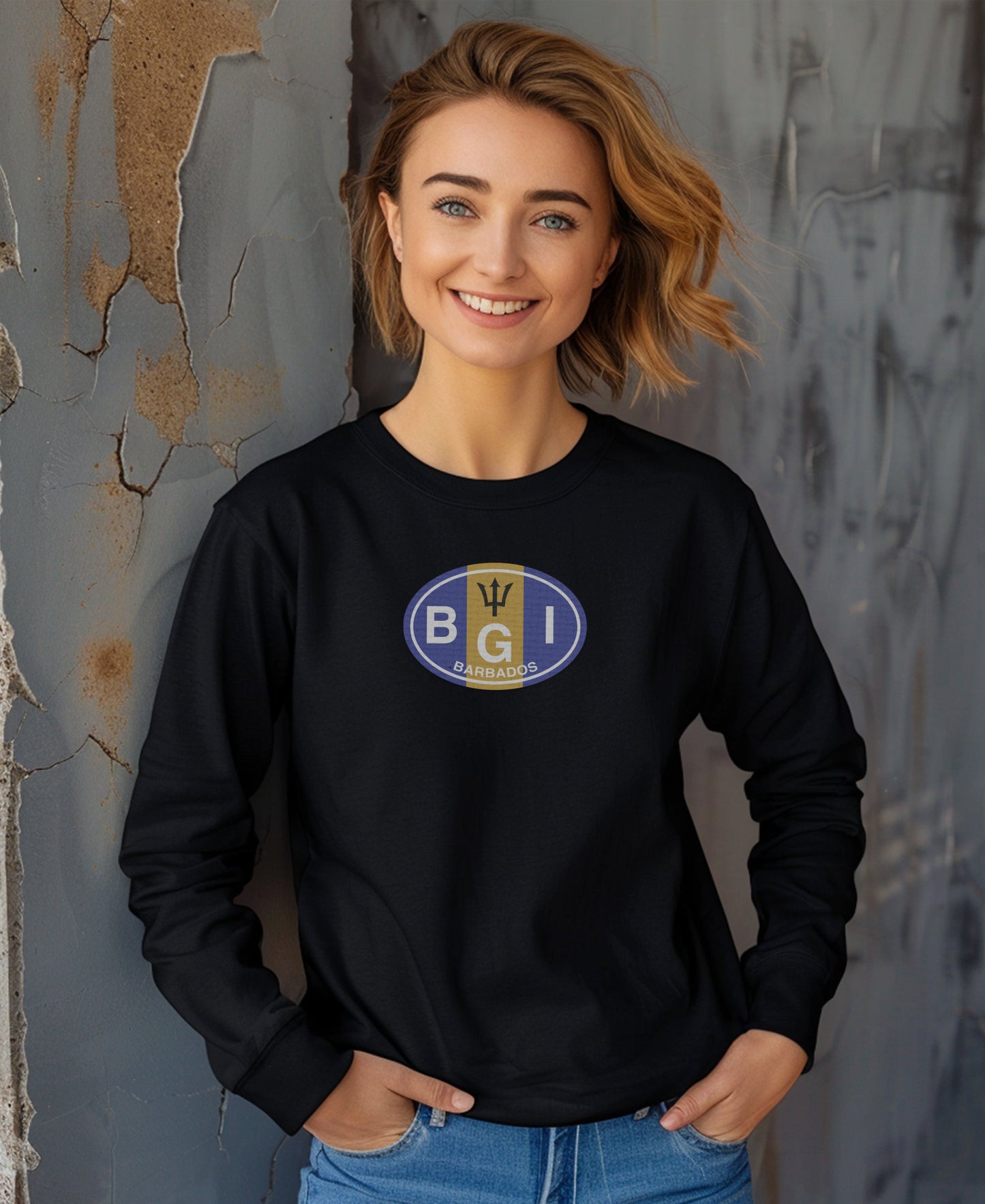 Stylish Black Long Sleeve BGI Logo Shirt product