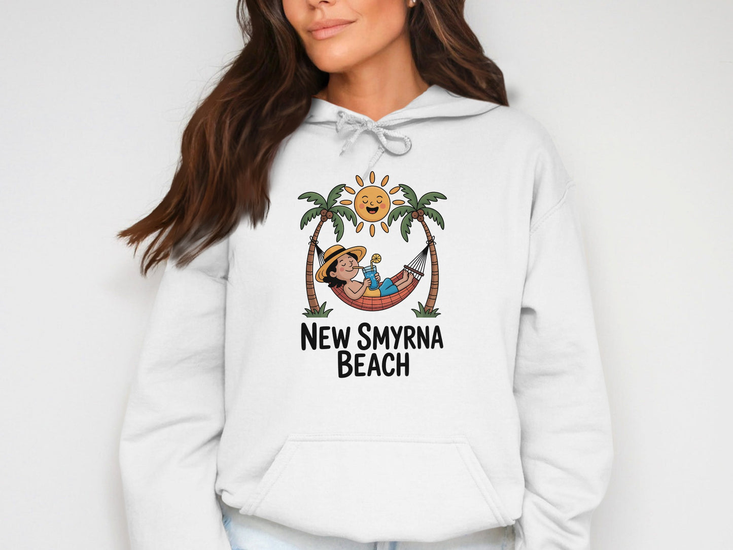 New Smyrna Beach Illustrated Hoodie product type