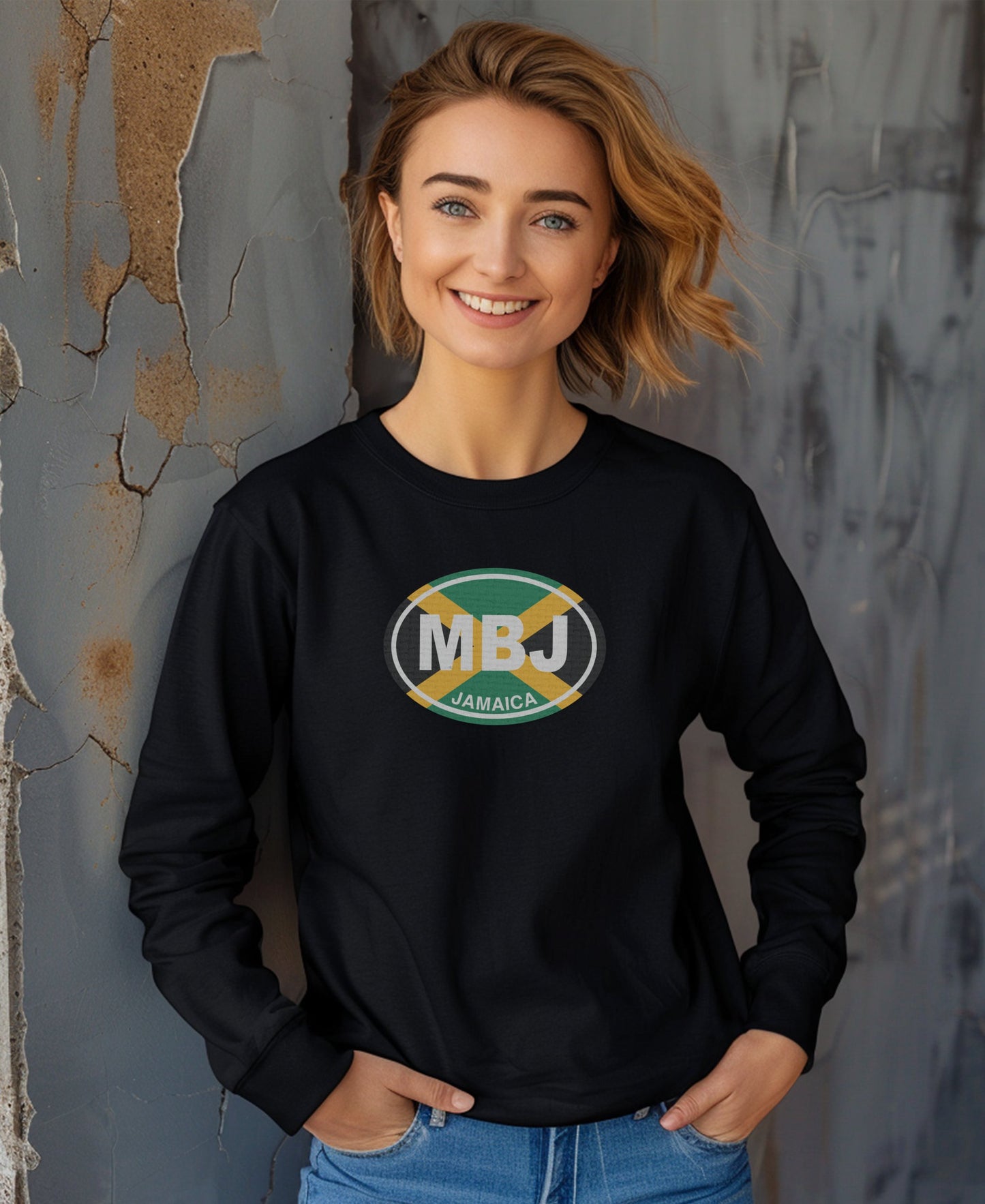 MBJ Jamaica green yellow black graphic sweatshirt product type