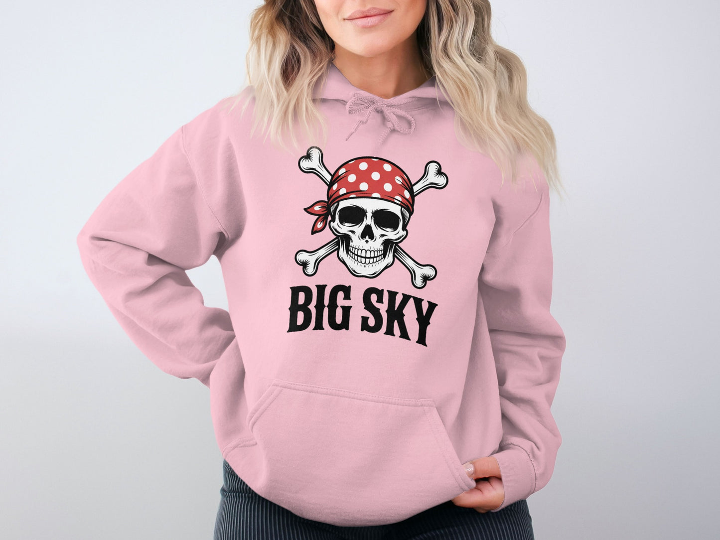 Big Sky Pirate Skull Graphic Hoodie product