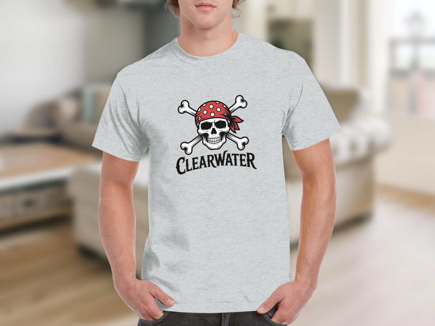 Clearwater Pirate Skull Graphic T-shirt product type