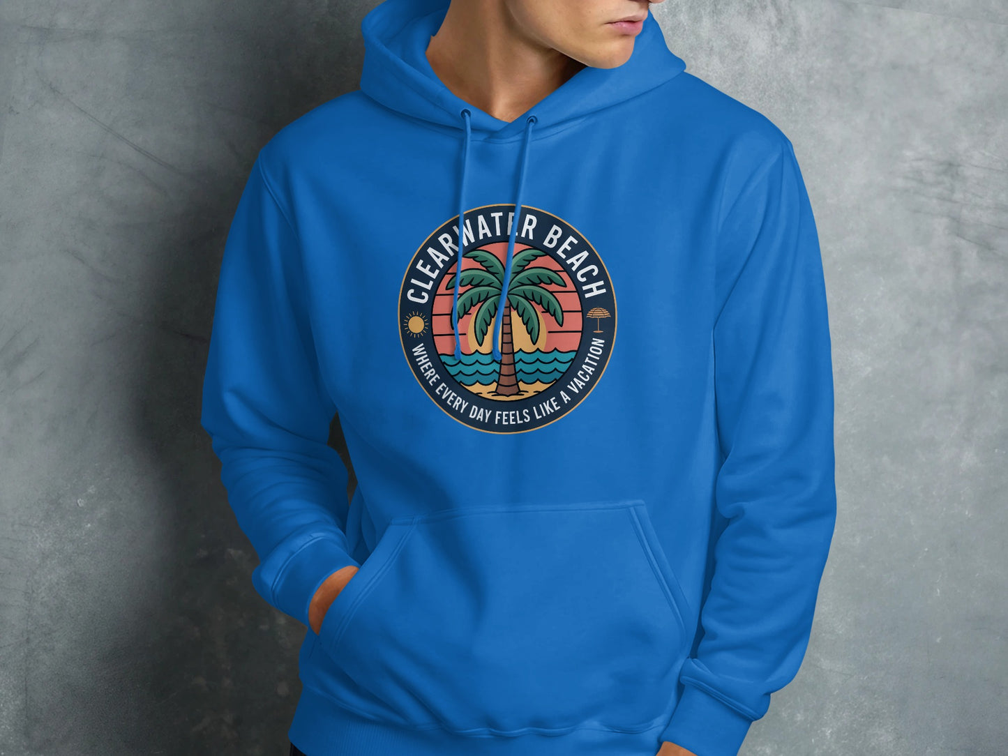 Clearwater Beach Hoodie with Tropical Design product