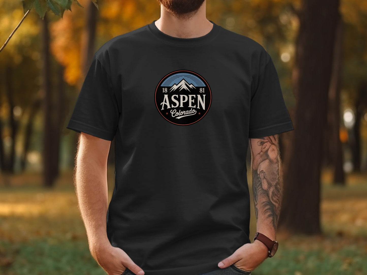 Aspen Colorado Graphic Print T-shirt for Men Product