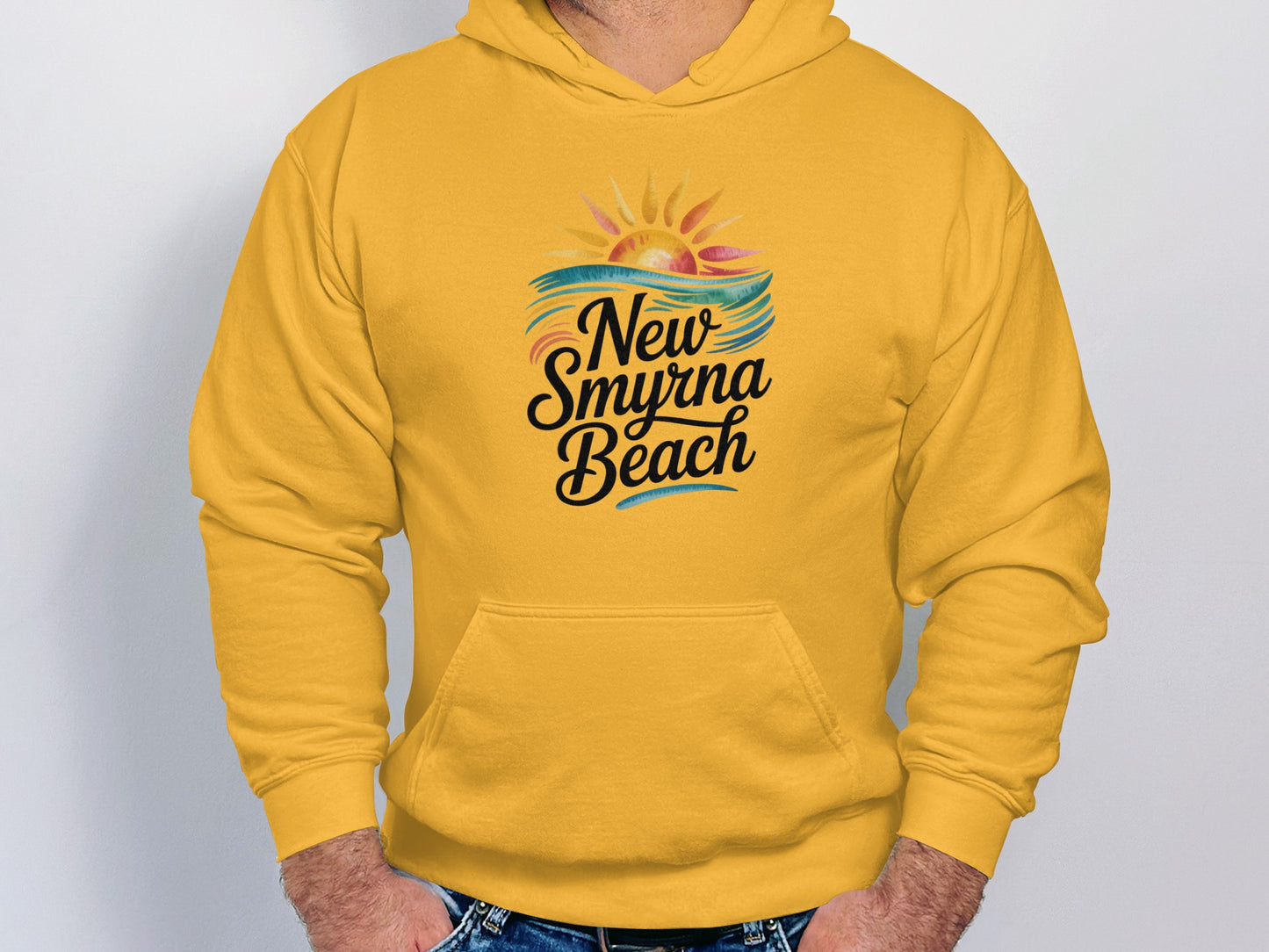 New Smyrna Beach Yellow Hoodie Unisex Sweatshirt product type