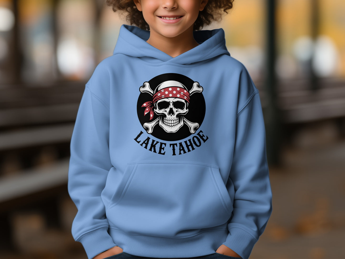 Lake Tahoe Pirate Skull Graphic Hoodie product