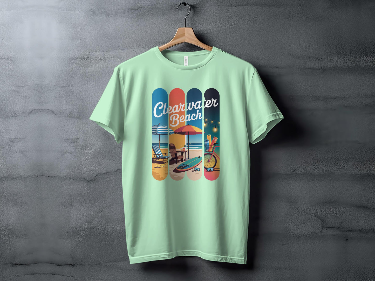 Clearwater Beach Graphic T-Shirt vibrant print product type