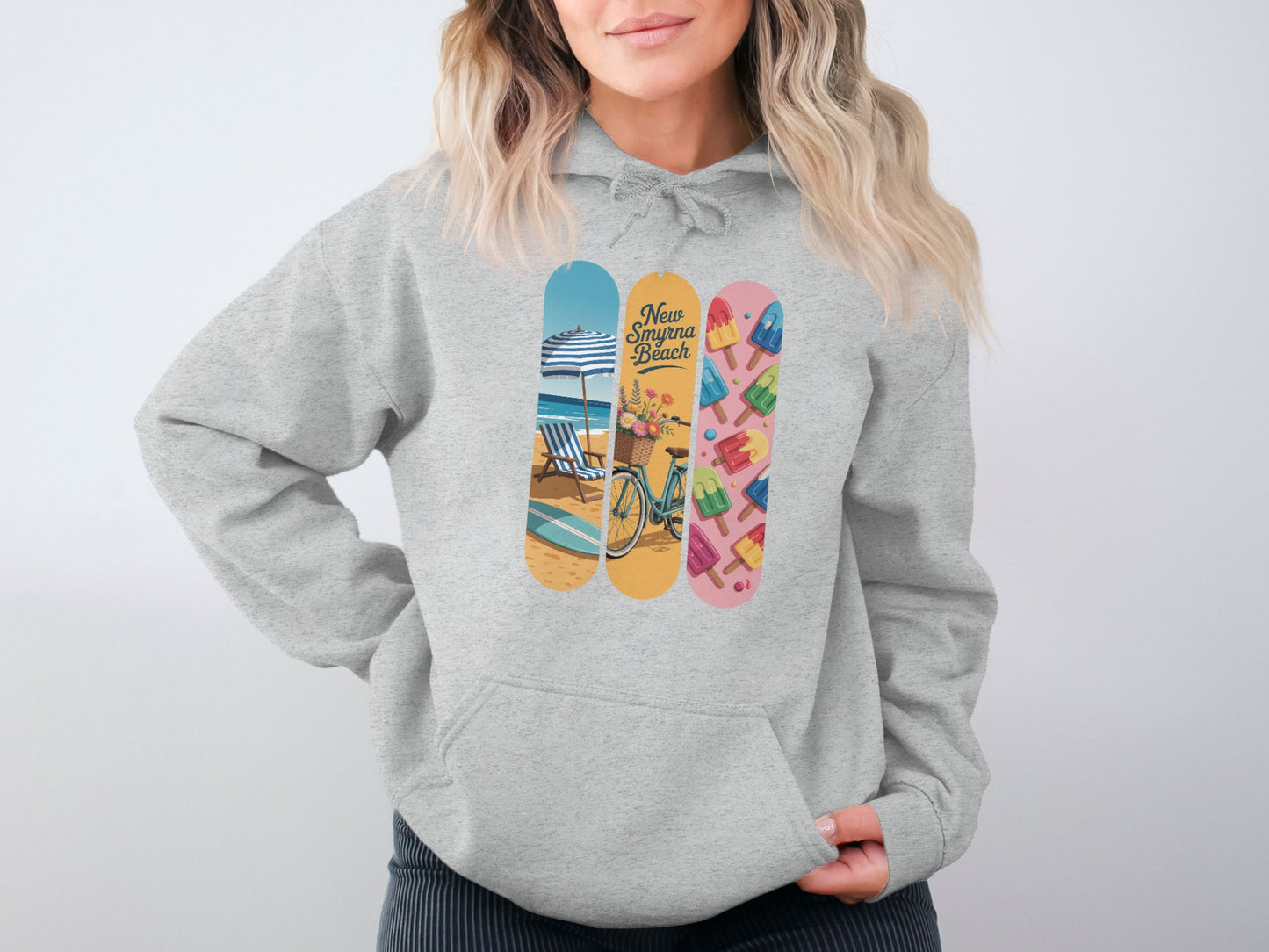 New Smyrna Beach Skateboard Inspired Hoodie product
