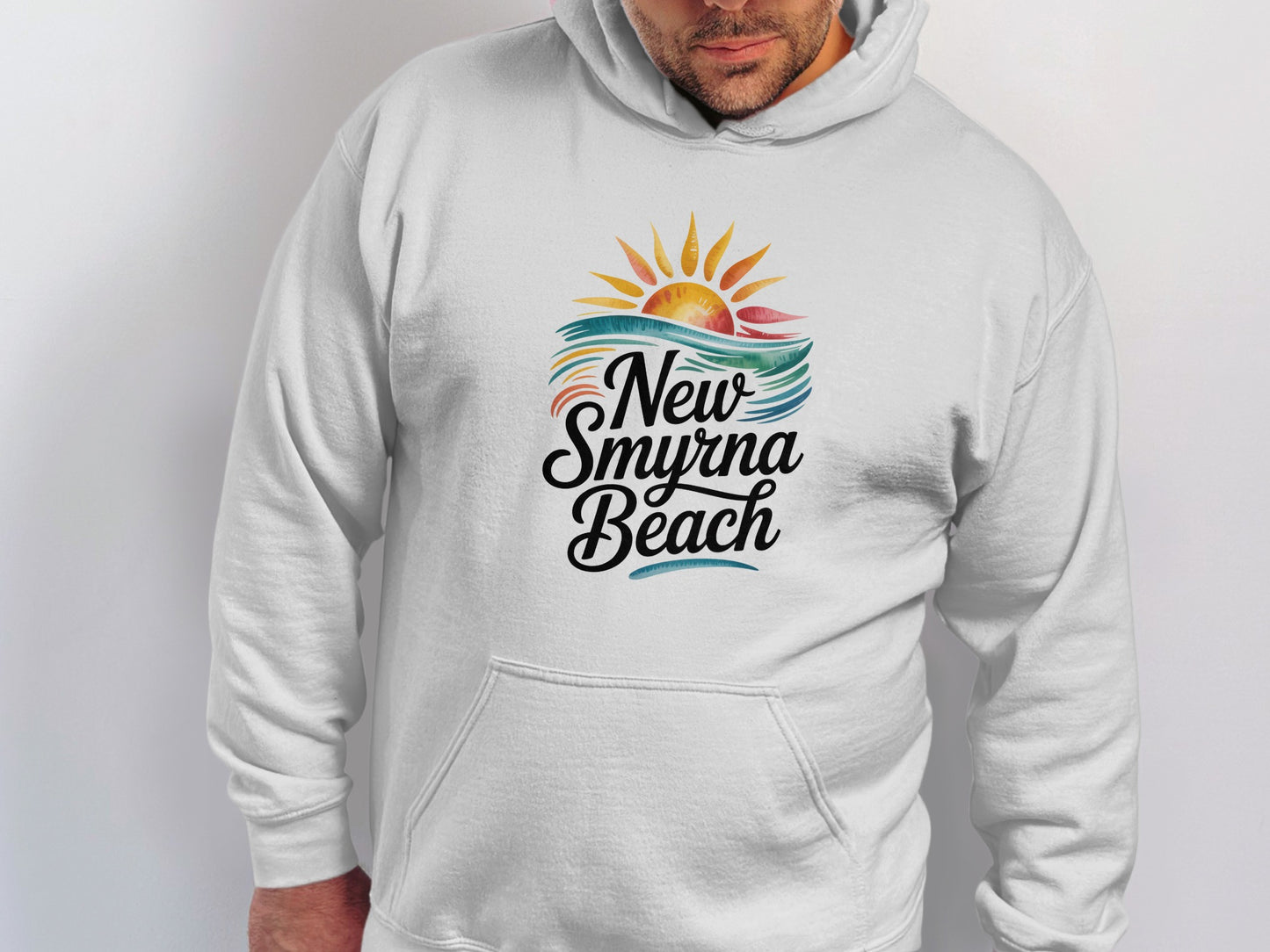 New Smyrna Beach Hoodie with Sun and Waves product