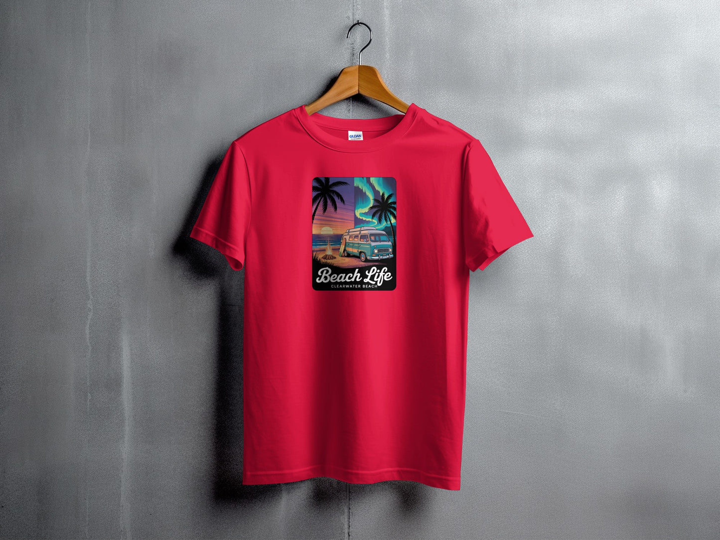 Beach Life Vintage Truck Scenic Graphic T-shirt product