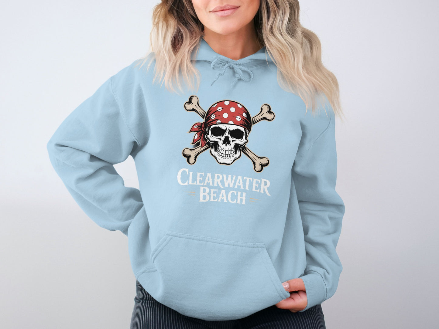 Clearwater Beach Pirate Skull Hoodie product