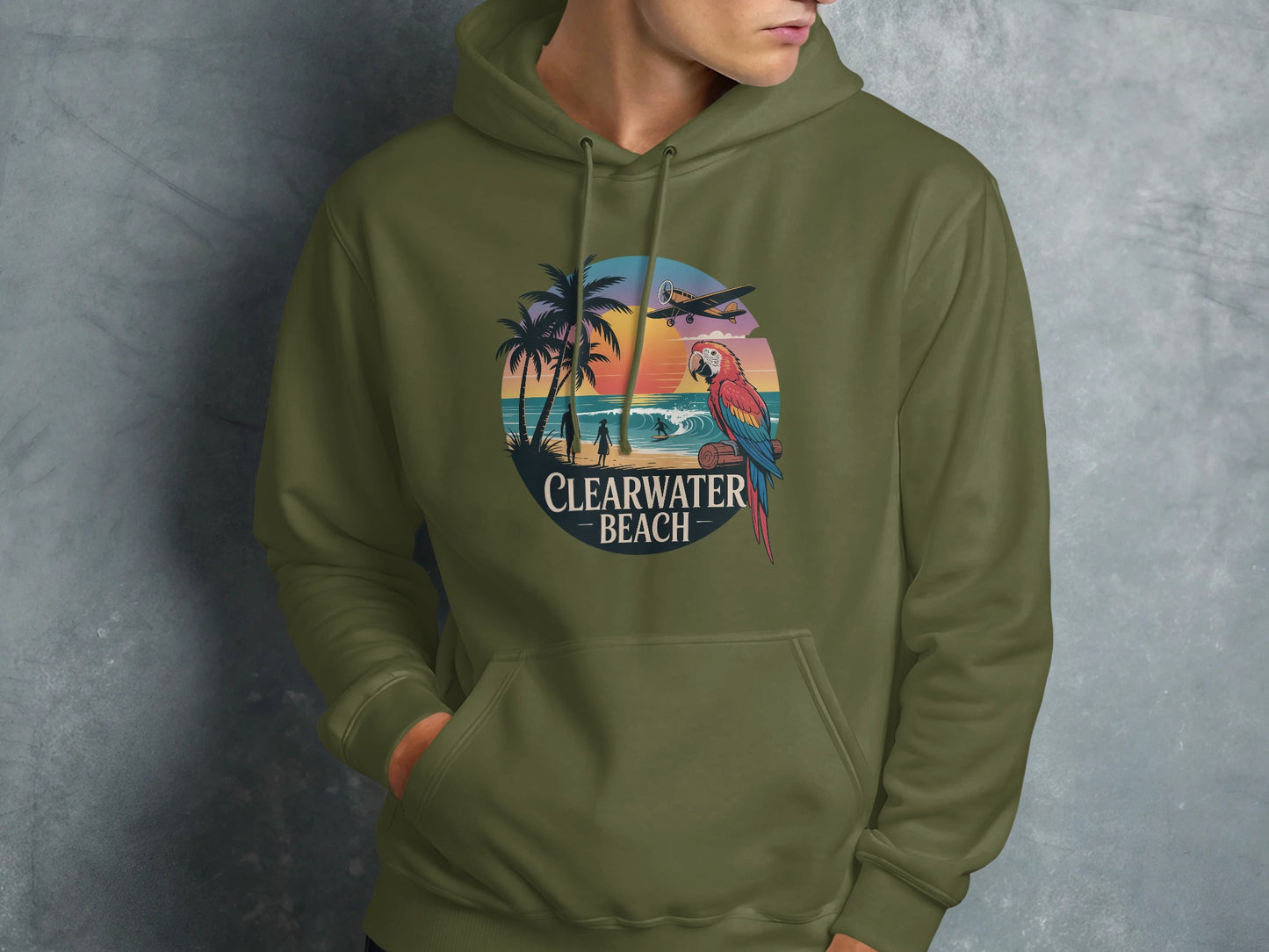 Clearwater Beach Parrot Sunset Hoodie product