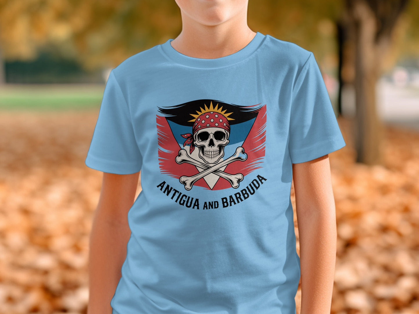 Antigua and Barbuda Pirate Skull Graphic T-shirt product