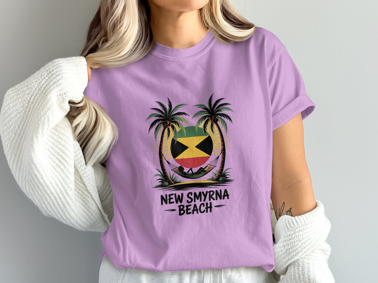 New Smyrna Beach Graphic Purple Tee product