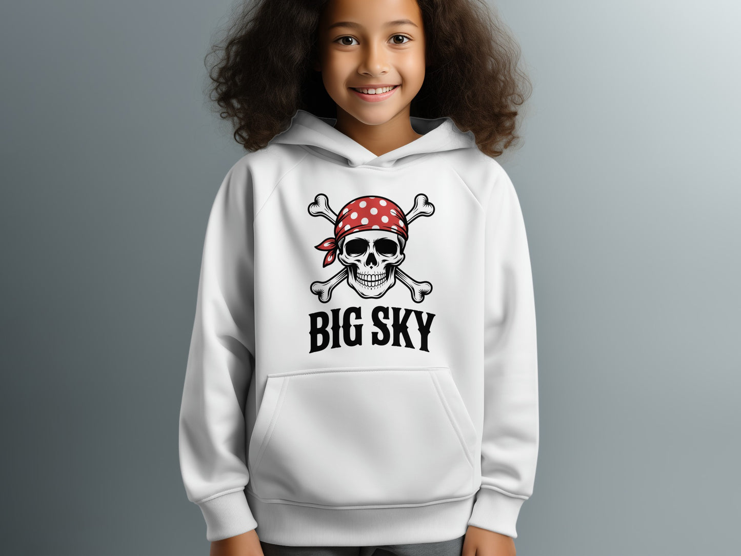 Big Sky Skull Pirate Graphic Hoodie product