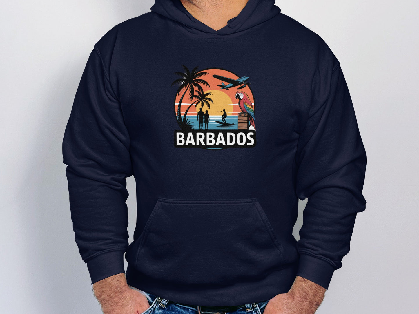 Barbados Palm Sunset Design Hoodie product