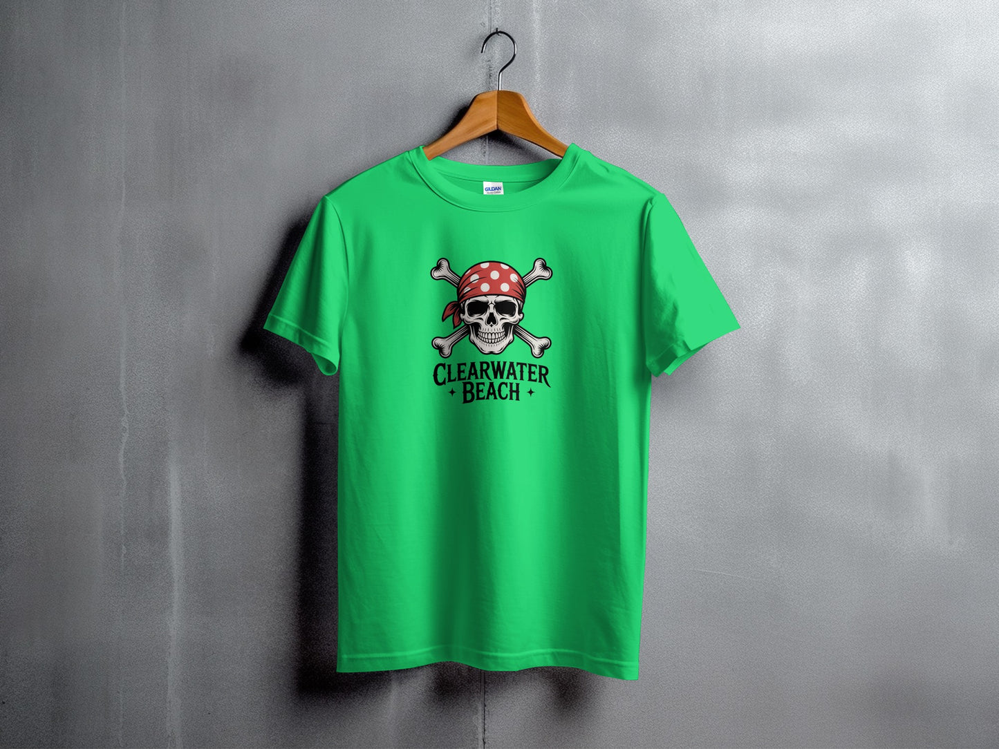 Clearwater Beach Skull and Crossbones Graphic T-Shirt product